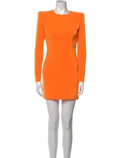 Pre-owned Alex Perry Crew Neck Mini Dress W/ Tags In Orange