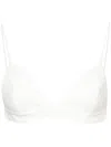 Alex Perry Cropped Triangle Bralette In White