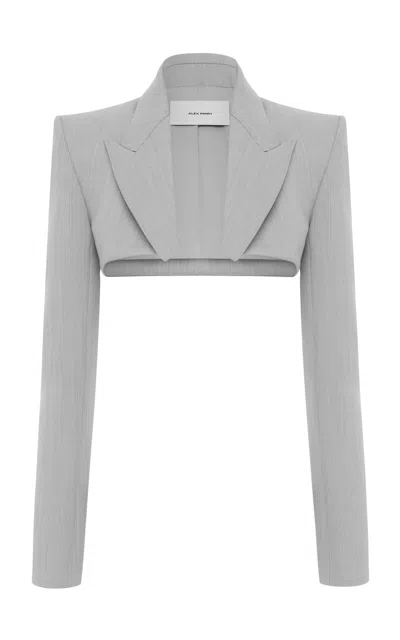 ALEX PERRY CROPPED WOOL SUITING BLAZER 