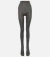 Alex Perry Crystal-embellished Jersey Stockings In Grey