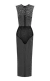 Alex Perry Crystal-embellished Mesh Midi Dress In Black
