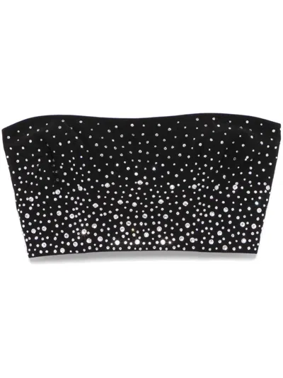 Alex Perry Crystal-embellished Top In Black