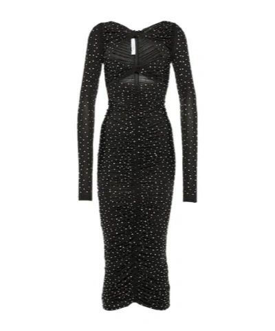 Alex Perry Crystal-embellished Cutout Jersey Midi Dress In Black