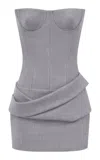 Alex Perry Cupped Corseted Wool Mini Dress