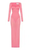 Alex Perry Cupped Long Sleeves Gown