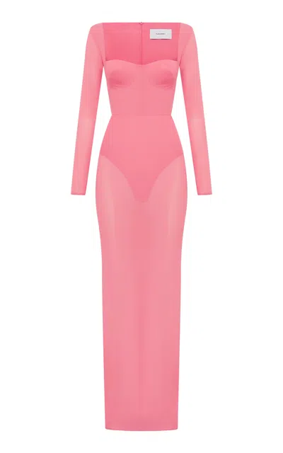Alex Perry Cupped Long Sleeves Gown