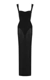 Alex Perry Cupped Mesh Gown