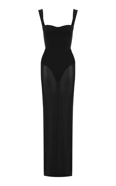 Alex Perry Cupped Mesh Gown