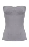 Alex Perry Cupped Wool Corset Top