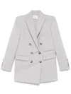 Alex Perry Double-breasted Blazer In Grey