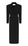 Alex Perry Double-breasted Wool-blend Coat In Black
