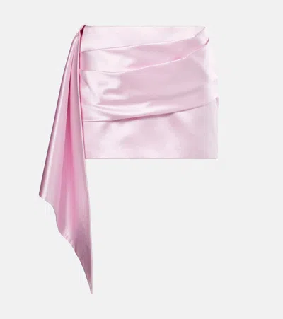 Alex Perry Minirock Aus Duchesse Satin In Pink
