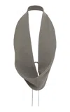 Alex Perry Draped Cowl Wool-blend Halter Top In Grey