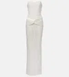 Alex Perry Draped Crêpe Jersey Corset Dress In Black