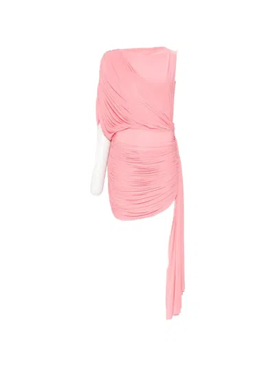 Alex Perry Draped Mini Dress In Pink