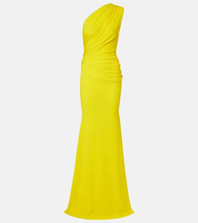 Alex Perry Draped One-shoulder Crêpe Jersey Gown