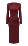 Alex Perry Draped Satin Dress