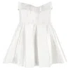 Alex Perry Elyse Strapless Mini Dress In White Silk In White
