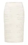 Alex Perry Embossed Leather Pencil Skirt