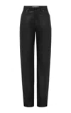 Alex Perry Embossed Leather Straight Leg Pants