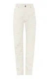 Alex Perry Embossed Leather Straight Leg Pants