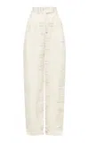 Alex Perry Embossed Leather Tailored Trousers