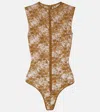 Alex Perry Floral Sheer Lace Bodysuit