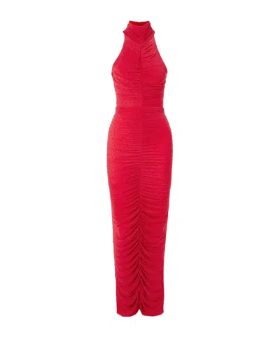 Alex Perry Gabe Crystal-embellished Maxi Dress In Orange