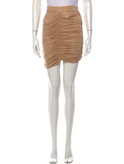 Pre-owned Alex Perry Graphic Print Mini Skirt In Neutrals