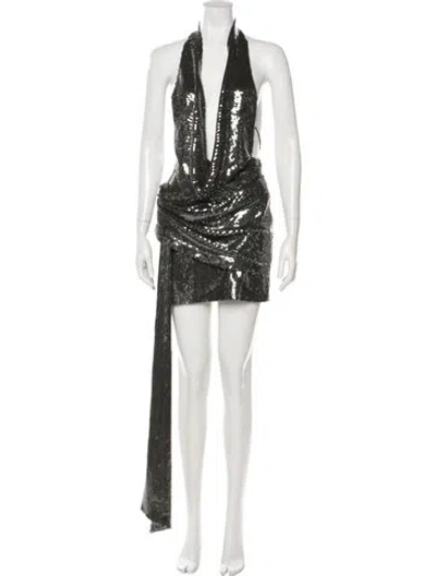 Pre-owned Alex Perry Halterneck Mini Dress In Multi