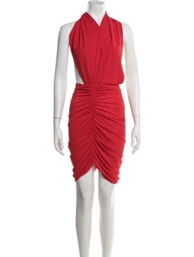 Pre-owned Alex Perry Halterneck Mini Dress W/ Tags In Red