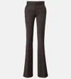 Alex Perry High-rise Flared Pants In Brown