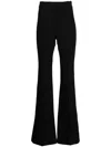 Alex Perry High-waisted Flared Trousers In Black