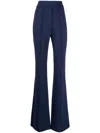 Alex Perry High-waisted Flared Trousers In Blue