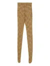 Alex Perry Lace-floral Leggings In Brown