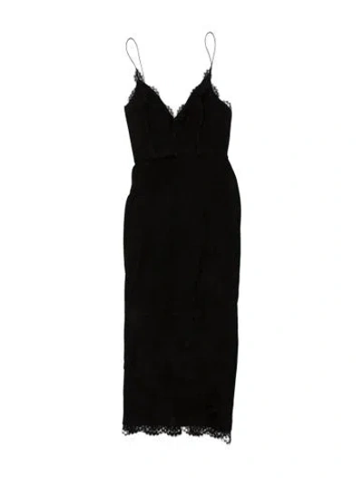 Pre-owned Alex Perry Leather Midi Length Dress W/ Tags In Black