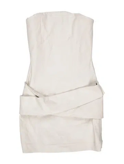 Pre-owned Alex Perry Leather Mini Dress In Neutral