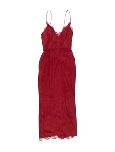Pre-owned Alex Perry Leather Mini Dress In Red