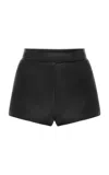 Alex Perry Leather Shorts In Black