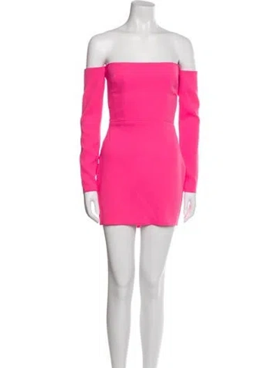 Pre-owned Alex Perry Linen Mini Dress In Pink