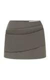 Alex Perry Low-rise Wool-blend Mini Skirt In Grey