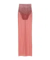 Alex Perry Crystal Mesh Maxi Skirt In Pink