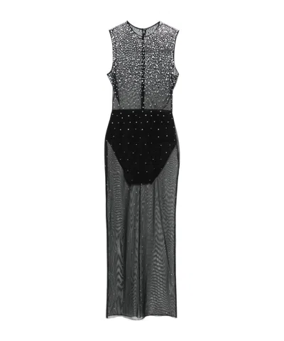 ALEX PERRY MESH MID-LENGTH DRESS