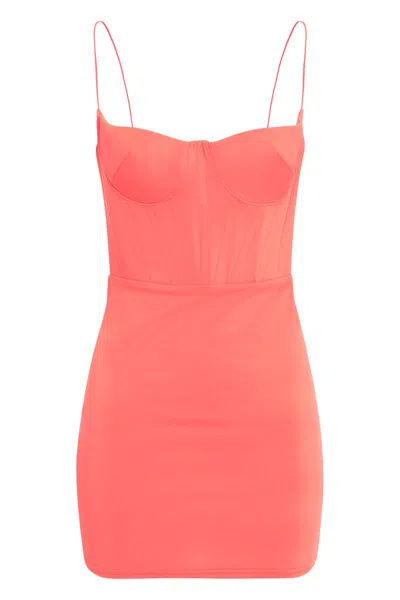 Alex Perry Mini Dress In Technical Fabric In Pink