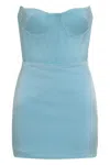 Alex Perry Mini Satin Dress In Blue