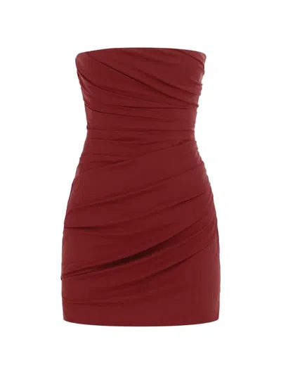 Alex Perry Mini Strapless Ruched Dress In Multi
