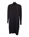 Alex Perry Mock Neck Dress In Black Triacetate In Black
