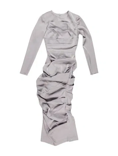 Pre-owned Alex Perry Mock Neck Long Dress W/ Tags In Gray
