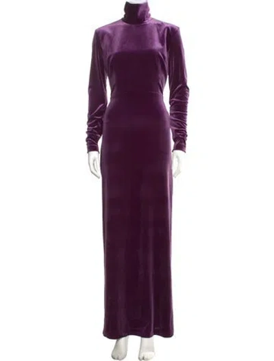 Pre-owned Alex Perry Mock Neck Long Dress W/ Tags In Purple