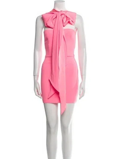 Pre-owned Alex Perry Mock Neck Mini Dress In Pink